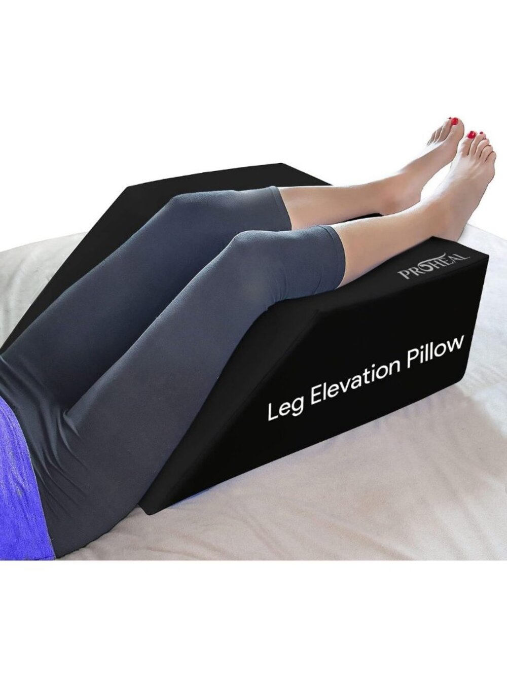 Leg Elevation Foam Pillow for Knee, Hip & Back Support - Promotes Circulation